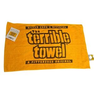 Pittsburgh Steelers Official  The Terrible Towel Yellow Rally Myron Cope NWT